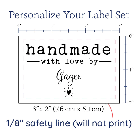 PPLR_HIDDEN_PRODUCT Modern Blanket Label with Heart