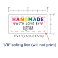 PPLR_HIDDEN_PRODUCT Rainbow Handmade with Love - Cotton