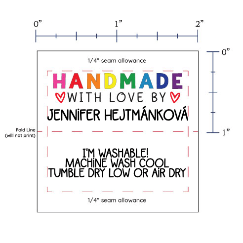 PPLR_HIDDEN_PRODUCT Rainbow Handmade with Love - Cotton