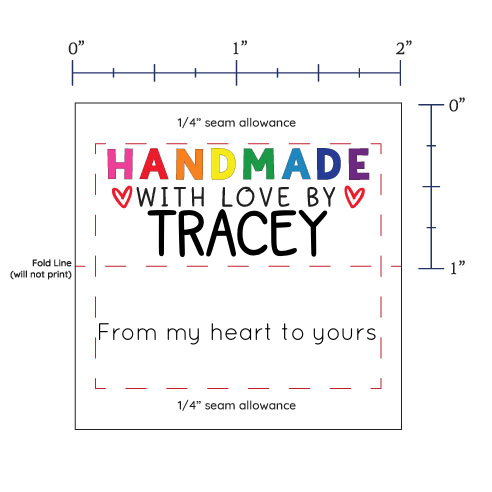 PPLR_HIDDEN_PRODUCT Rainbow Handmade with Love - Cotton