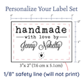PPLR_HIDDEN_PRODUCT Modern Blanket Label with Heart - Cotton