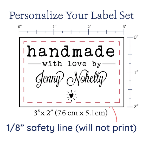 PPLR_HIDDEN_PRODUCT Modern Blanket Label with Heart - Cotton