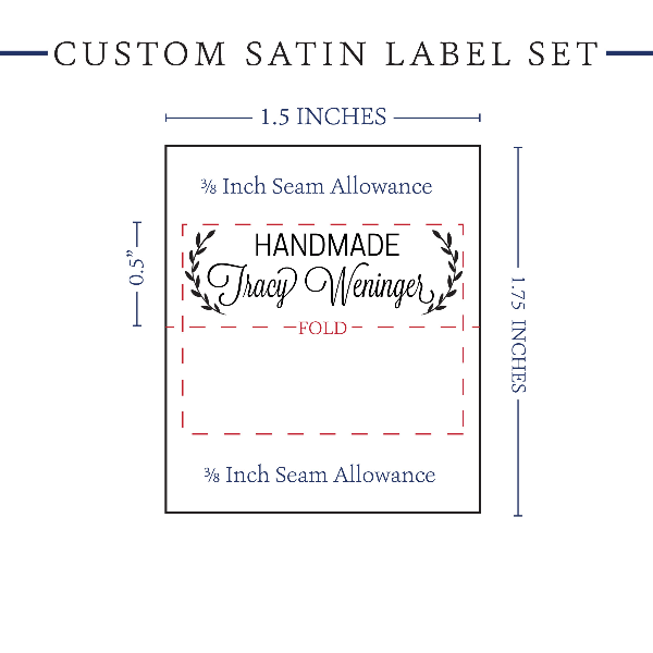 Small Laurel Labels - Satin - 1.5