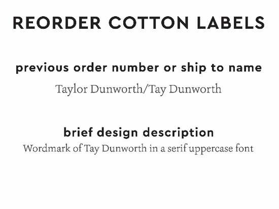 PPLR_HIDDEN_PRODUCT Reorder Previous Label Design - COTTON