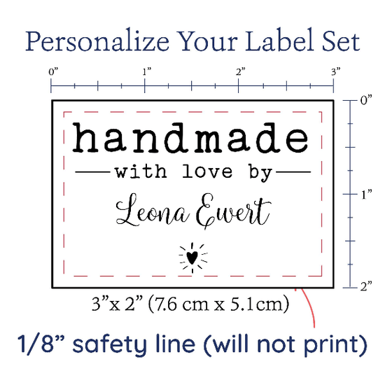 PPLR_HIDDEN_PRODUCT Modern Blanket Label with Heart - Cotton