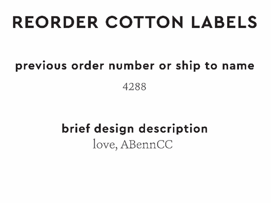 PPLR_HIDDEN_PRODUCT Reorder Previous Label Design - COTTON