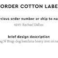 PPLR_HIDDEN_PRODUCT Reorder Previous Label Design - COTTON