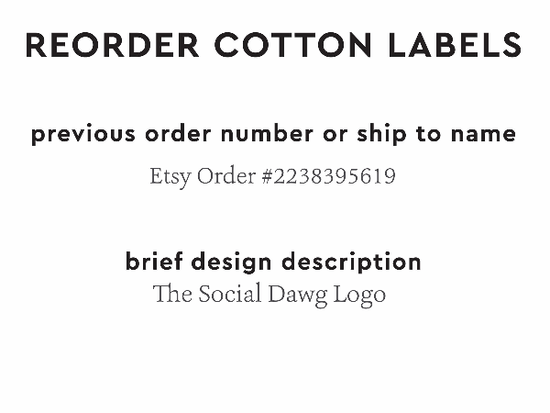 PPLR_HIDDEN_PRODUCT Reorder Previous Label Design - COTTON