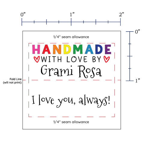 PPLR_HIDDEN_PRODUCT Rainbow Handmade with Love - Cotton