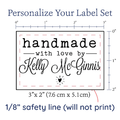 PPLR_HIDDEN_PRODUCT Modern Blanket Label with Heart - Cotton
