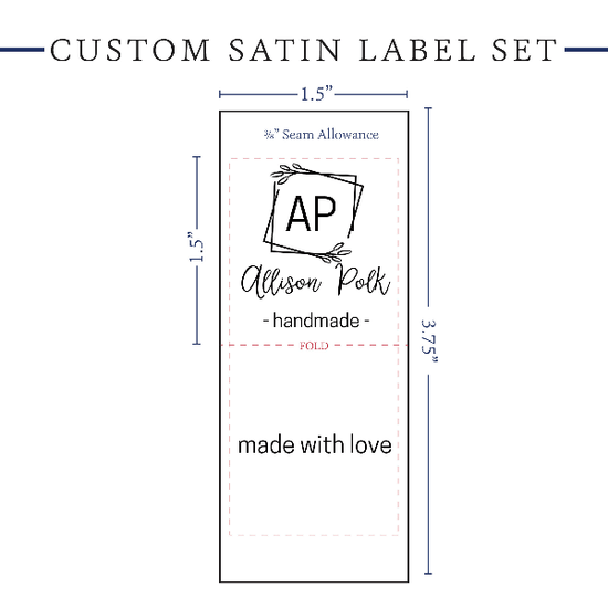 PPLR_HIDDEN_PRODUCT Monogram Satin Labels - Satin - 1.5" wide