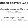 PPLR_HIDDEN_PRODUCT Reorder Previous Label Design - COTTON