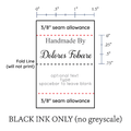 PPLR_HIDDEN_PRODUCT Medium Satin Tags - Text Only, 1.5" Ribbon