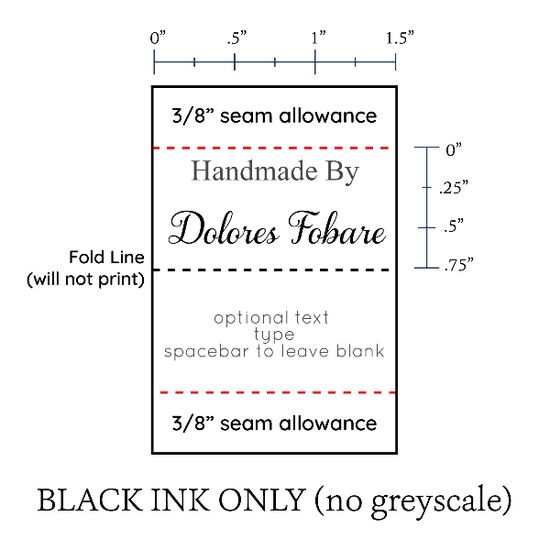 PPLR_HIDDEN_PRODUCT Medium Satin Tags - Text Only, 1.5" Ribbon