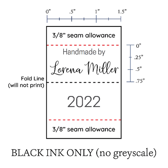 PPLR_HIDDEN_PRODUCT Medium Satin Tags - Text Only, 1.5" Ribbon