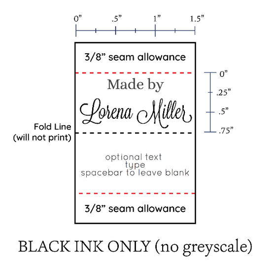 PPLR_HIDDEN_PRODUCT Medium Satin Tags - Text Only, 1.5" Ribbon