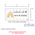 PPLR_HIDDEN_PRODUCT Rainbow Sewing Tags - Cotton