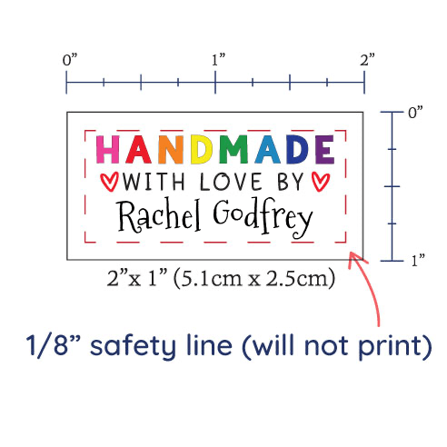 PPLR_HIDDEN_PRODUCT Rainbow Handmade with Love - Cotton