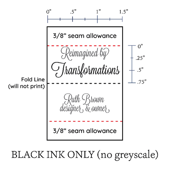 PPLR_HIDDEN_PRODUCT Medium Satin Tags - Text Only, 1.5" Ribbon