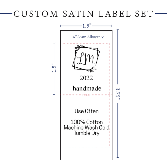 PPLR_HIDDEN_PRODUCT Monogram Satin Labels - Satin - 1.5" wide