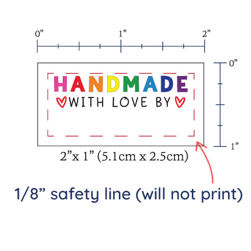 PPLR_HIDDEN_PRODUCT Rainbow Handmade with Love - Cotton