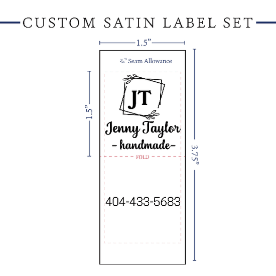 PPLR_HIDDEN_PRODUCT Monogram Satin Labels - Satin - 1.5" wide