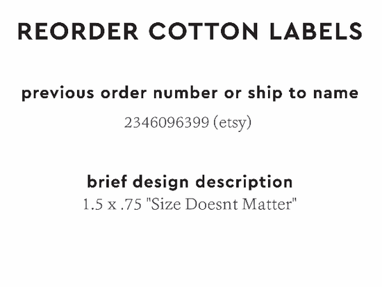 PPLR_HIDDEN_PRODUCT Reorder Previous Label Design - COTTON