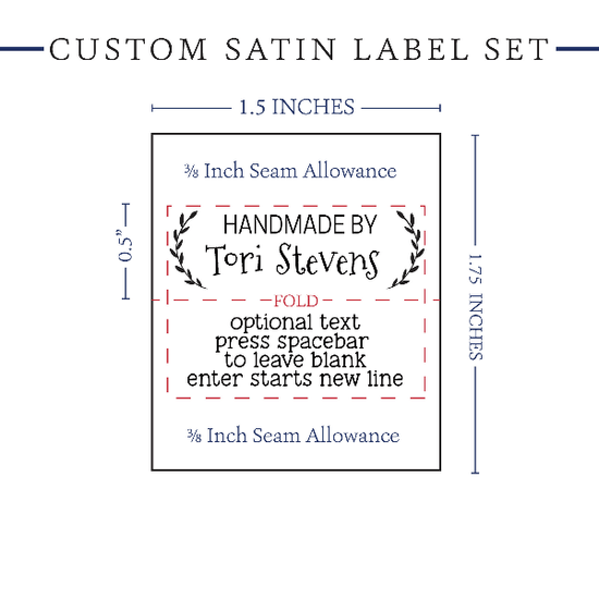 PPLR_HIDDEN_PRODUCT Small Laurel Labels - Satin - 1.5" wide