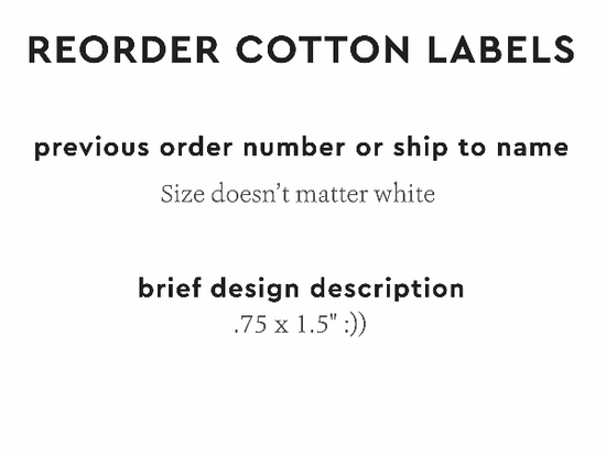PPLR_HIDDEN_PRODUCT Reorder Previous Label Design - COTTON