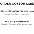 PPLR_HIDDEN_PRODUCT Reorder Previous Label Design - COTTON