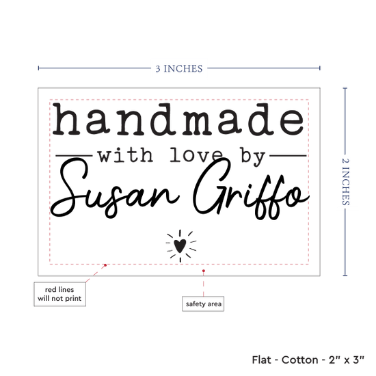 PPLR_HIDDEN_PRODUCT Modern Blanket Label with Heart - Cotton