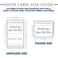 Satin Sewing Needle Satin Set- 2" wide Ribbon custom clothing labels sew on