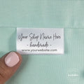 Satin Branding Tags -  2" wide Ribbon sg05 Personalized labels sew on