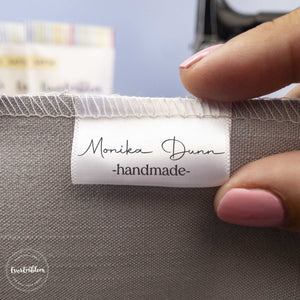 Susuntas 100PCS Handmade Fabric Labels Tags Clothes Labels, Handmade Fabric  Labels, Embroidered Fabric Labels Tags, Handmade Labels Sewing DIY Decor