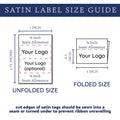 Satin Print your logo on Tiny Satin Tags, 1" Ribbon custom shirt tags