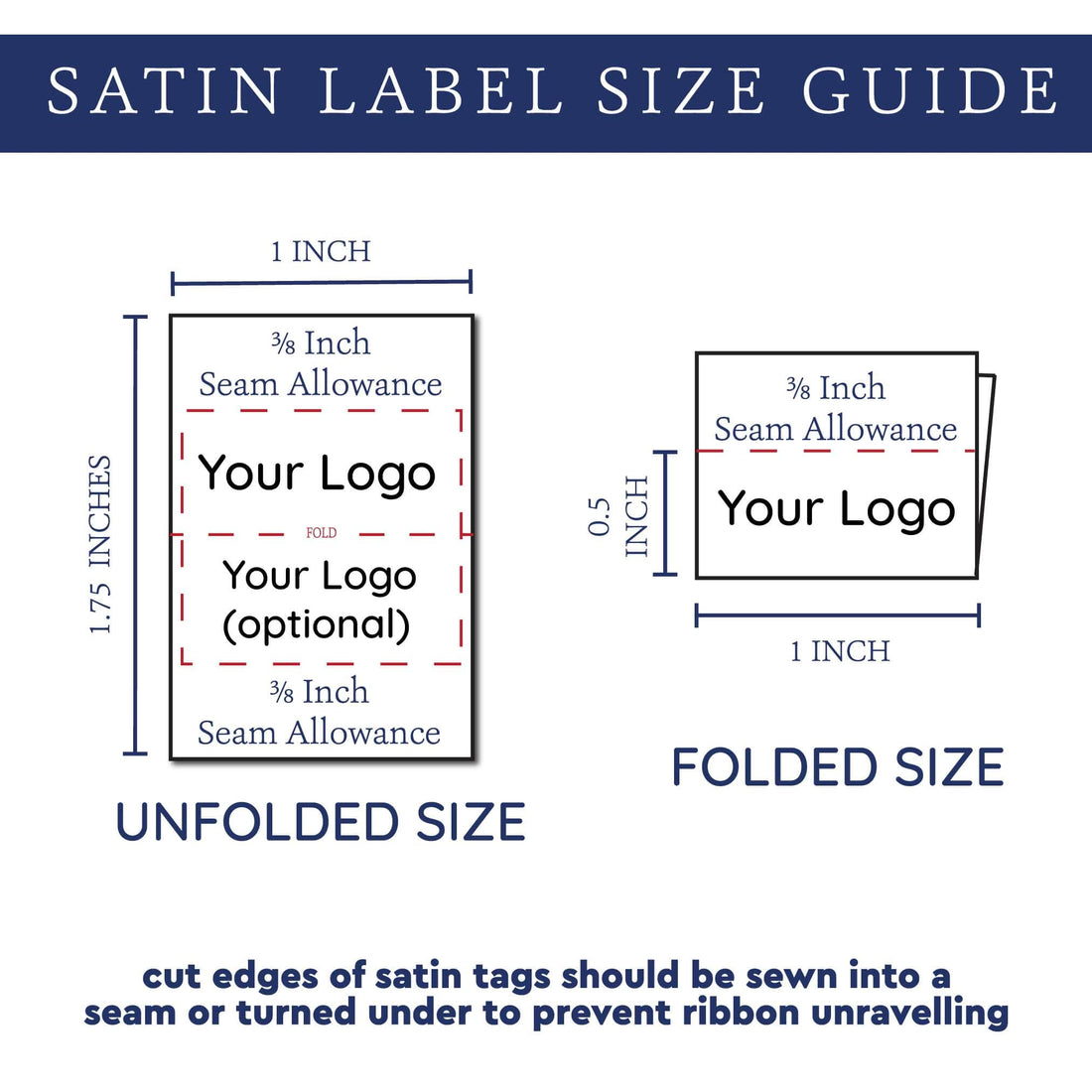 Tiny Satin tags - branding tags for scrunchies, small items – EverEmblem